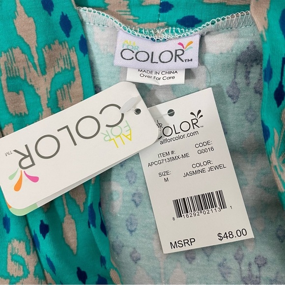 All For Color Womens Sweater Size Medium Brooklyn Diagonal Zip Cardigan Green - Picture 4 of 9